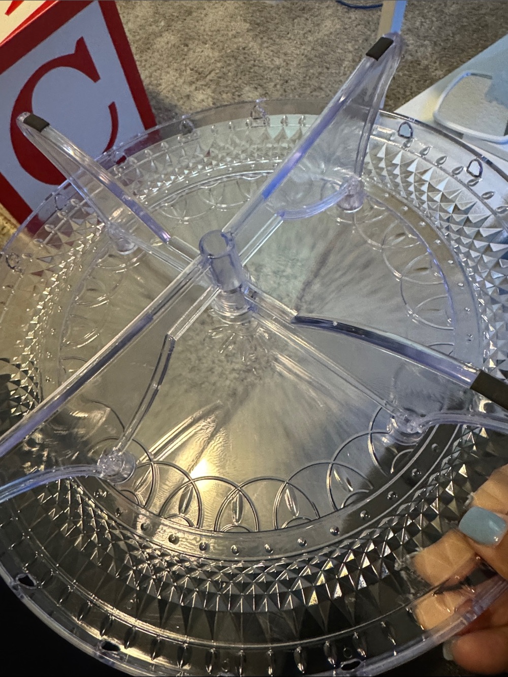 12inch  Clear Cake Stand Plate Holder - Picture 7 of 7